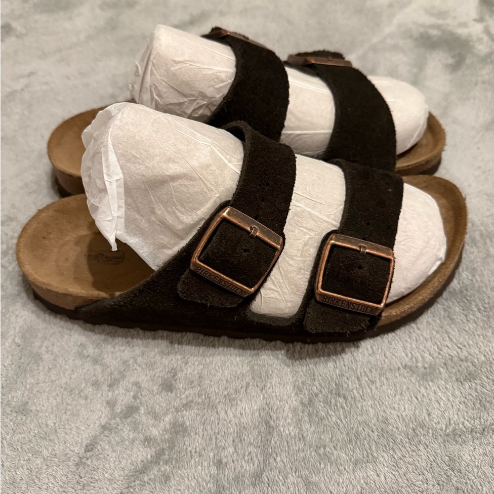 Birkenstock Arizona Women's Suede Sandals Us 7/38 Espresso Brown